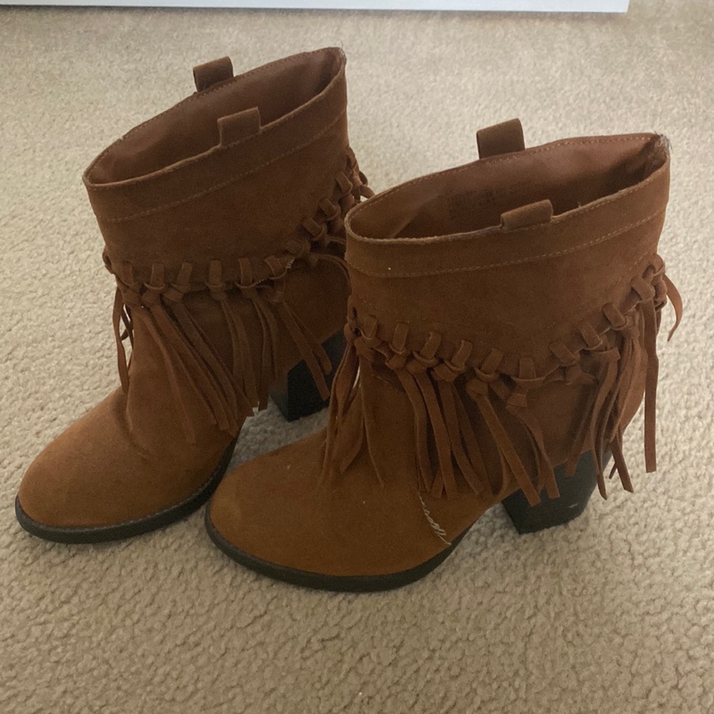 Fringe booties